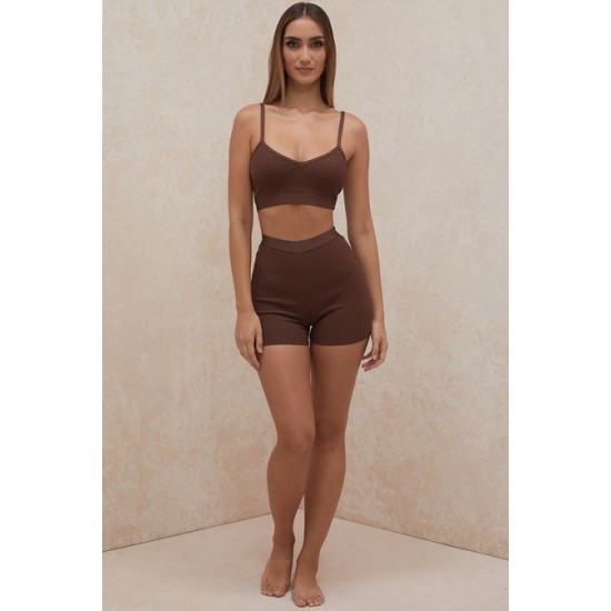 House Of CB ● Evie Chocolate Bandage Bralette ● Sales