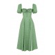 House Of CB ● Tallulah Olive Floral Puff Sleeve Midi Dress ● Sales