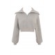 House Of CB ● Aila Grey Knit Cropped Cardigan ● Sales