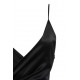 House Of CB ● Coco Black Satin Drape Back Dress ● Sales