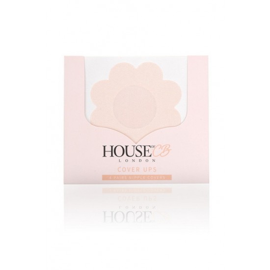 House Of CB ● Set of 4 Beige Flower Nipple Covers ● Sales