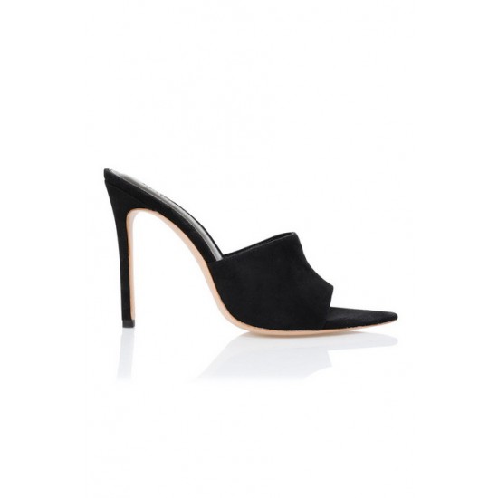 House Of CB ● Andromeda Black Suede Pointed Mule ● Sales