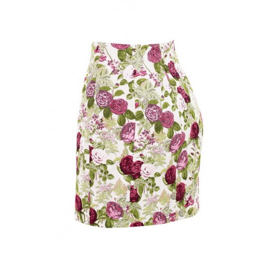 House Of CB ● Aurelia Vintage Floral Mini Skirt ● Sales