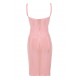 House Of CB ● Belice Pink Tie Waist Bandage Dress ● Sales