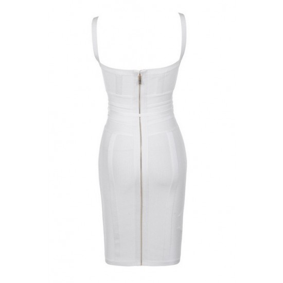 House Of CB ● Belice White Tie Waist Bandage Dress ● Sales