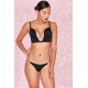 House Of CB ● Clear Side- Strap Solution Thong - Black ● Sales