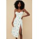 House Of CB ● Carina White Floral Bustier Midi Dress ● Sales