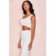 House Of CB ● Bella White Knitted One Shoulder Top ● Sales