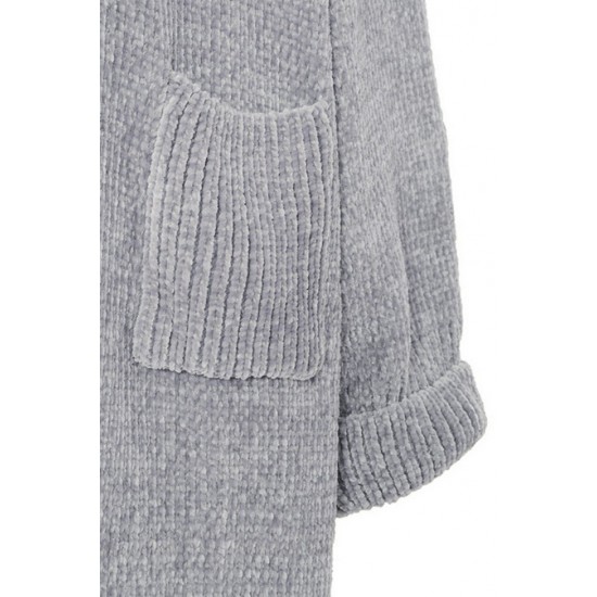 House Of CB ● Celine Grey Chenille Slouchy Cardigan ● Sales