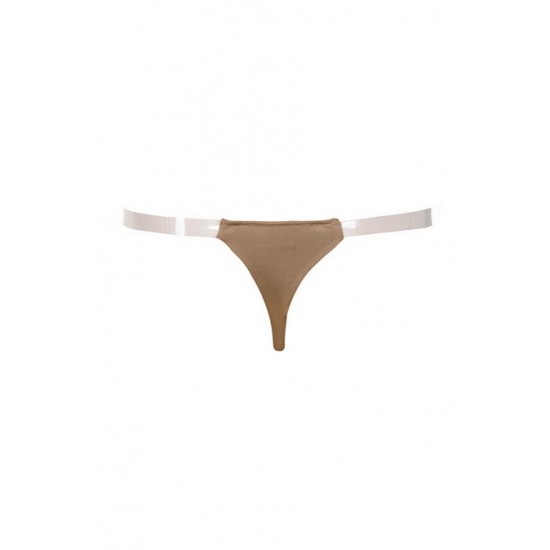 House Of CB ● Clear Side-Strap Solution Thong - Caramel ● Sales