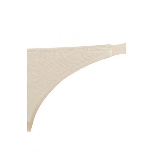 House Of CB ● Clear Side- Strap Solution Thong - Beige ● Sales