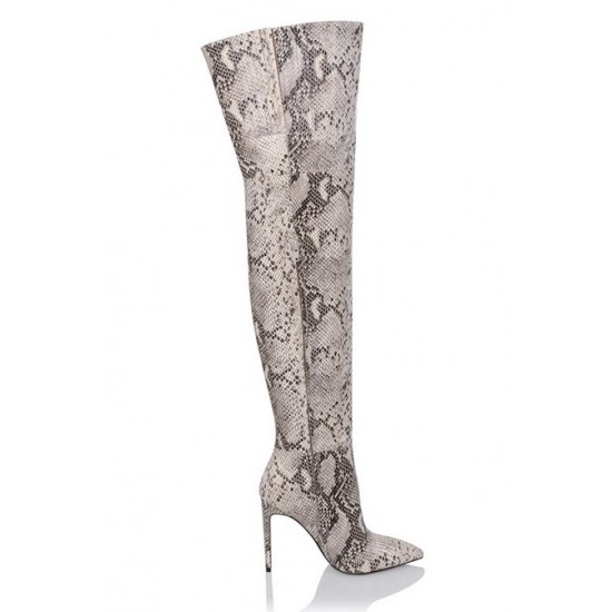 House Of CB ● Dancer Snakeskin Thigh High Boots ● Sales