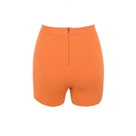 House Of CB ● Eden Tangerine Bandage Shorts ● Sales