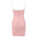 House Of CB ● Ella Pink Floral Ruched Organza Mesh Mini Dress ● Sales