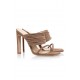 House Of CB ● Evangeline Mocha Square Toe Strappy Sandals ● Sales