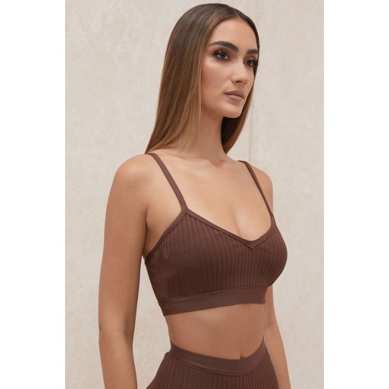 House Of CB ● Evie Chocolate Bandage Bralette ● Sales