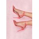 House Of CB ● GHOST Neon Pink Straps Leather Sandals ● Sales