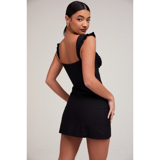House Of CB ● Mistress Rocks Girl Crush Black Cap Sleeve Mini Dress ● Sales