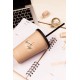 House Of CB ● Beige & Black Insulated Cup with Straw ● Sales