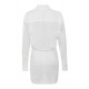 House Of CB ● Nicolette White Draped Shirt Dress ● Sales