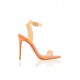 House Of CB ● GHOST Neon Orange Straps Leather Sandals ● Sales