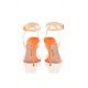 House Of CB ● GHOST Neon Orange Straps Leather Sandals ● Sales