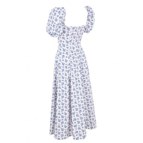House Of CB ● Tallulah Blue White Floral Midi Dress ● Sales