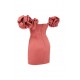 House Of CB ● Annabelle Rose Satin Ruffle Strapless Dress ● Sales