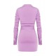 House Of CB ● Martinique Lilac Jersey Mini Shirt Dress ● Sales