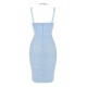 House Of CB ● Josephine Baby Blue Pleated Corset Midi Dress ● Sales